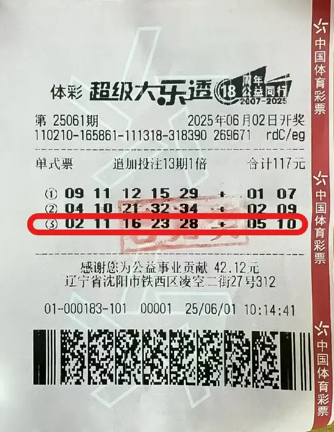中奖彩票